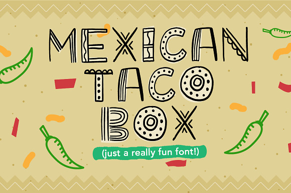 Mexican Taco Box Font preview 8
