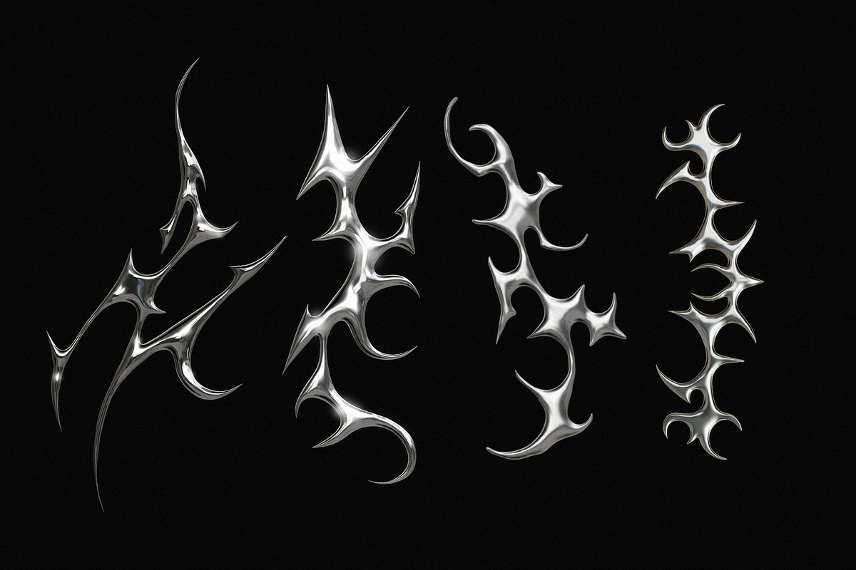 24 Cybersigilism Liquid Metal 3D PNG, an Object Graphic by GRPXSTORE (Photo 6 of 10)