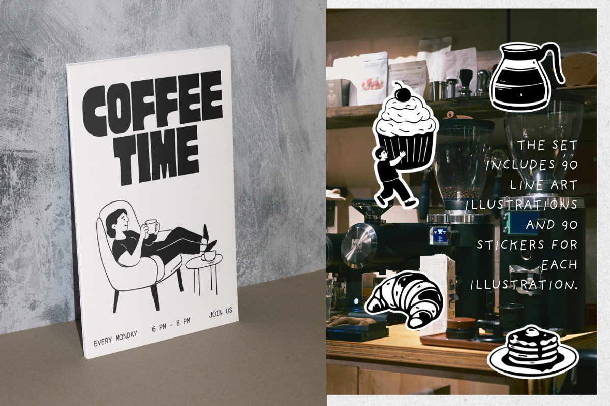 Cafe Vibes Hand Drawn Illustrations, an Object Graphic by Kate Creative Studio (Photo 13 of 16)