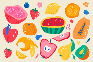 Fruits Clipart Patterns