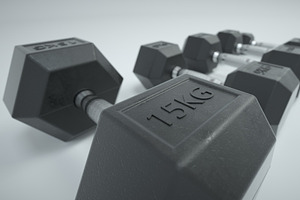 Hex Dumbbell Set And Rack