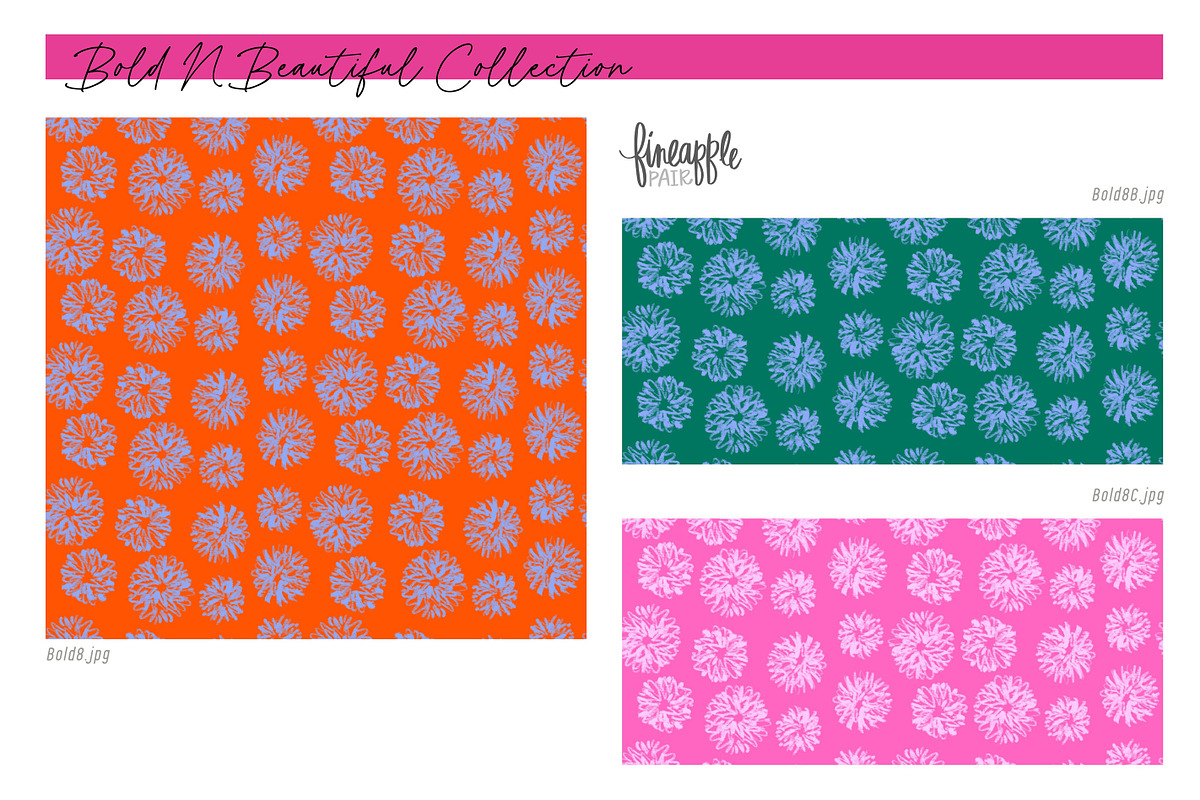 Boho Floral Seamless Patterns, a Pattern Graphic by FINEAPPLE (Photo 7 of 10)