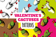 Valentines Cactuses Patterns, a Pattern Graphic by graphicsoup (Thumbnail 1 of 3)