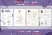 Resume CV Pattern Bundle, a Resume Template by Showy68 Template (Thumbnail 2 of 7)