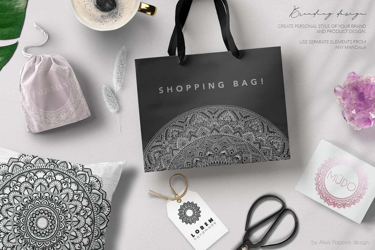 Hand Drawn Mandala Collection, a Decorative Illustration by Alisa Fimen Design (Photo 3 of 11)