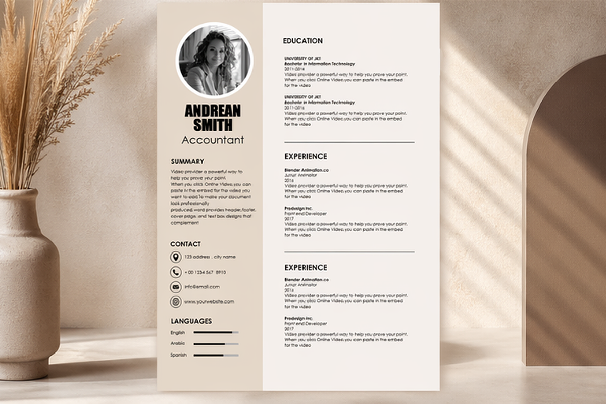 MODERN RESUME TEMPLATE (R4), a Resume Template by dulchaer29 (Photo 2 of 4)