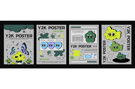 Retro y2k or groovy style poster, a Texture Illustration by art PVP - market