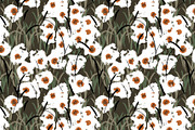 White impressionist flowers pattern, a Pattern Graphic by Nocito Design (Thumbnail 5 of 5)