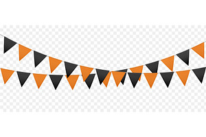 Halloween bunting flags. Festive, an Object Illustration by Frogella