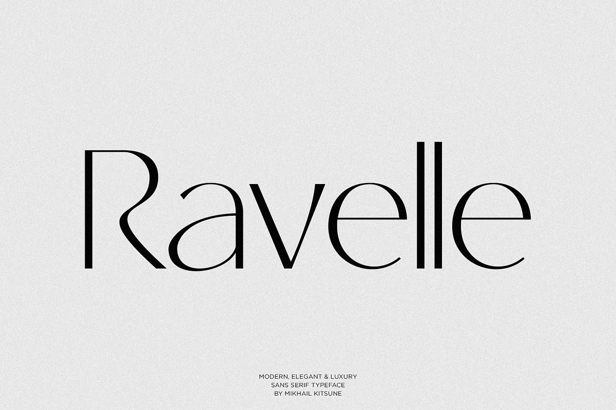 Ravelle - Elegant & Luxury Sans, a Font by Mikhail Kitsune (Photo 1 of 8)