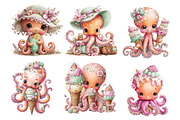 Whimsical Summer Octopus Clipart, an Illustration by Designworld (Thumbnail 2 of 3)