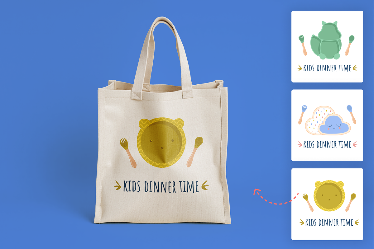 Kids Dinner Time, a Food Illustration by ApollinariaManko (Photo 6 of 14)