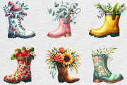 Garden Boots Sublimation Clipart, an Illustration by Black Bird Studio (Thumbnail 5 of 6)