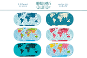 World Maps Collection, an Education Illustration by Illustrationsforteachers (Thumbnail 3 of 8)
