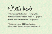 Festive Season Holiday Vector Bundle, a Seasonal Illustration by cugypress (Thumbnail 2 of 8)