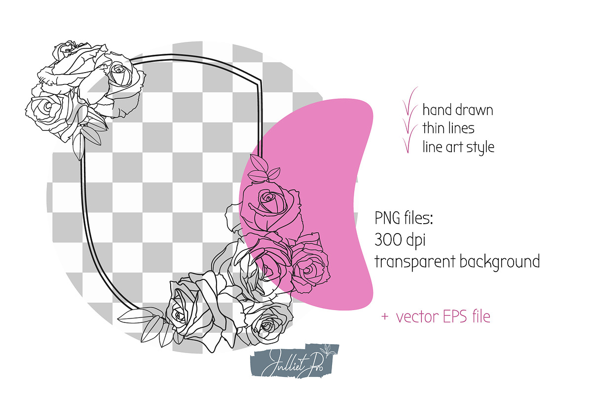 Vintage Roses Wedding, an Object Graphic by JuDesign (Photo 3 of 5)
