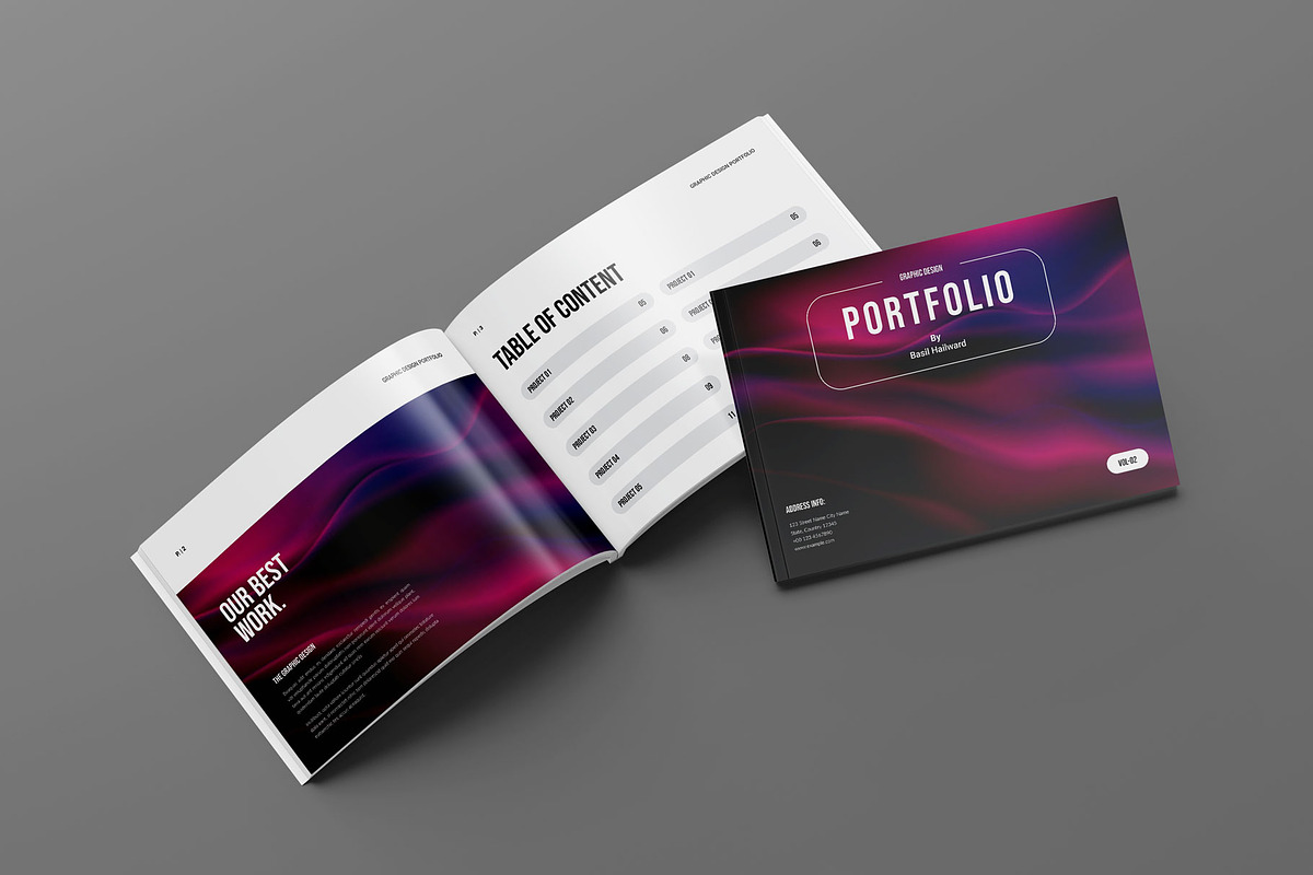 Colorful Portfolio Layout Landscape, a Brochure Template by Seeing-art (Photo 2 of 10)