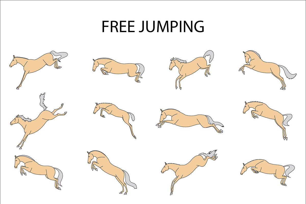 Free Jumping Horses, an Animal Illustration by Naurider (Photo 1 of 4)