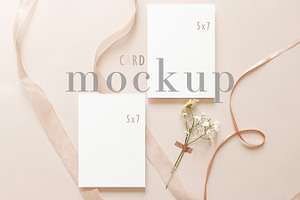 Card Mockup 5x7 Invitation Mockup
