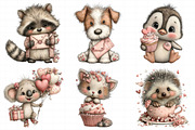 Quirky Valentine Day Animal Clipart, an Illustration by Daily.Designs (Thumbnail 4 of 5)