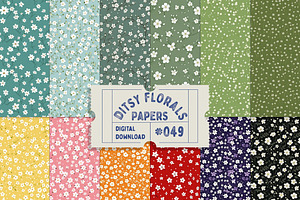 Seamless Pattern Ditsy Flower Papers, a Pattern Graphic by Natural Planners