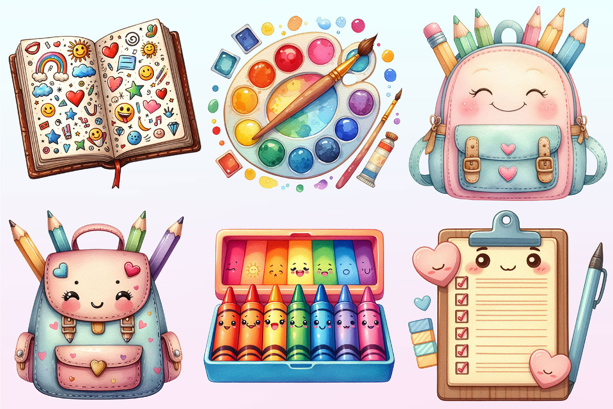 Cute Back to School Watercolor PNG, a Graphic by CitraGraphics (Photo 3 of 4)