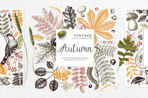 Autumn Cards & Invitations. Fall Set