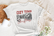 Cozy Town Christmas PNG, Retro, an Illustration by SharpMarketplace (Thumbnail 5 of 9)