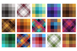Colorful tartan textile patterns, an Illustration by Lemberg Vector