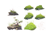 Anime Ghibli Nature Brushes, a Brush Add-On by nikiartcorner (Thumbnail 5 of 7)