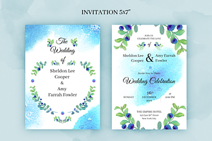 Winter. Wedding Invitation Package