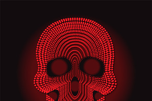 Skull Vector Red