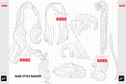 Anime Girl Maker Procreate Character, a Brush Add-On by ArtPrintBabe (Thumbnail 5 of 10)