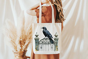 Gothic Raven Clipart, an Illustration by Libby Wishes (Thumbnail 7 of 8)