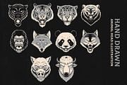 Animals head illustration collection, an Animal Illustration by Trape Graphic Studio (Thumbnail 2 of 6)