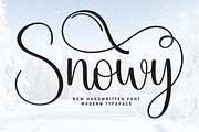 Snowy | Script Font, a Handwritten Font by Scratchones (Thumbnail 1 of 9)