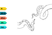 Vector sketch octopus tentacles, a Pattern Graphic by julia_musdotter (Thumbnail 8 of 10)