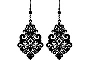 Elegant Earrings SVG Collection, an Object Graphic by Designer_Momina (Thumbnail 9 of 13)