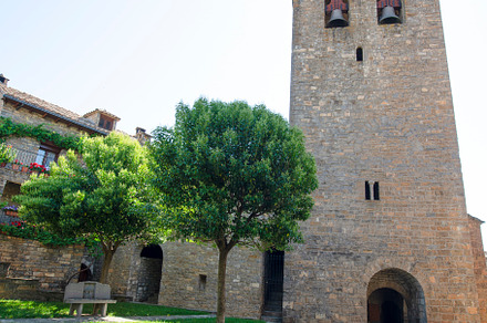 Church tower built with stones in ru, an Architecture Photo by José Luis Agudo