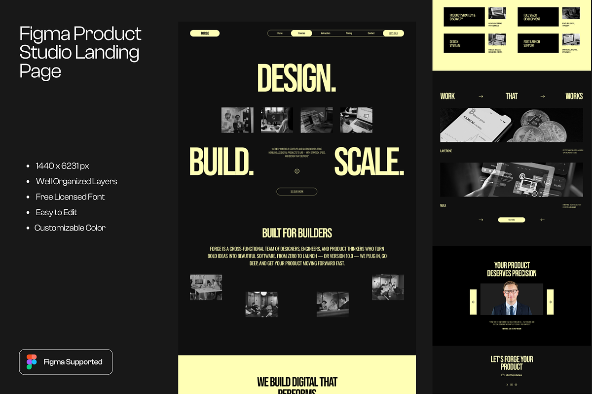 Figma Product Studio Landing Page