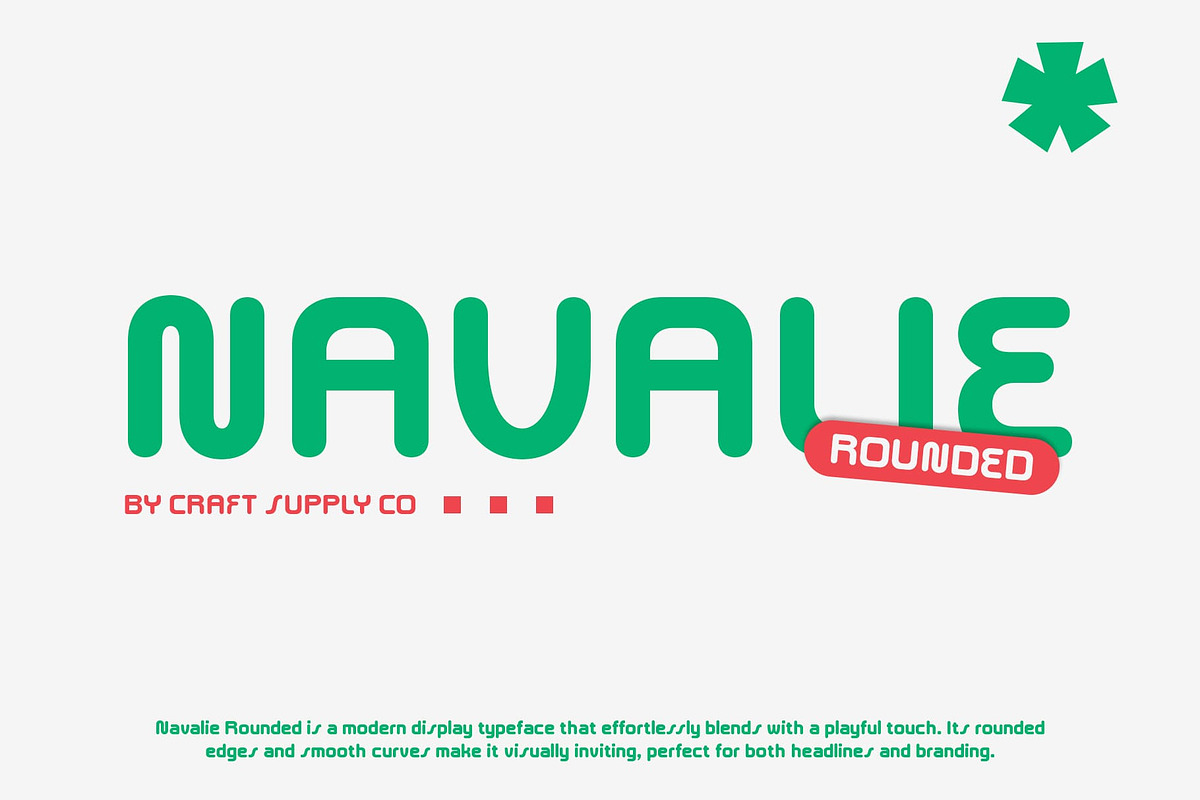 Navalie Rounded, a Sans Serif Font by Craft Supply Co. (Photo 1 of 8)