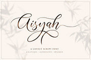 Aisyah | Modern Calligraphy, a Script Font by Ghuroba Studio (Thumbnail 1 of 10)