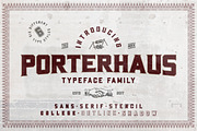 Porterhaus Typeface Family, a Sans Serif Font by Von Type Co (Thumbnail 1 of 10)