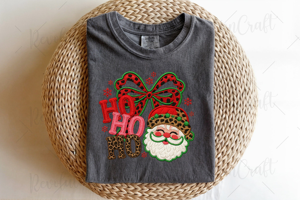Christmas Crochet Santa Ho Ho Ho Png, an Illustration by OK Design (Photo 6 of 6)