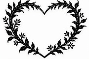 8 Heart Silhouette Floral Frames, an Illustration by hafijul (Thumbnail 5 of 9)