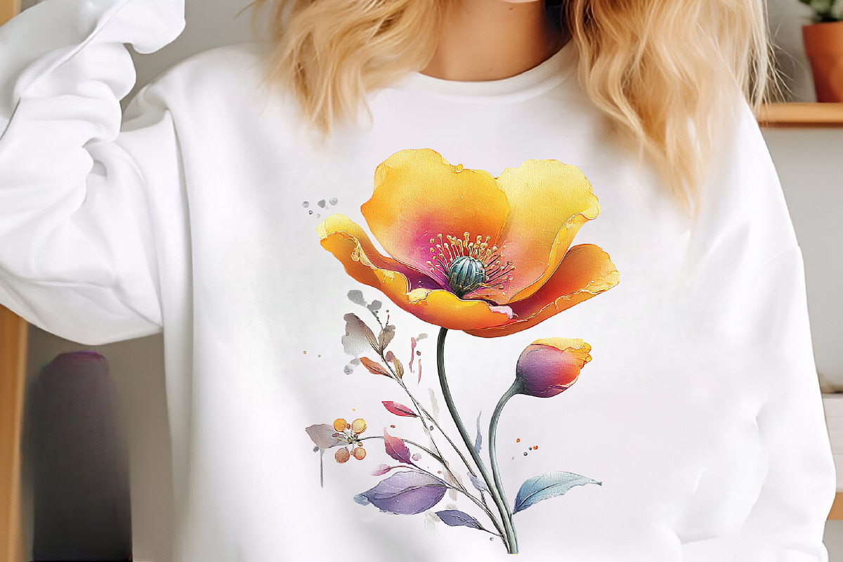 Whimsical spring poppy flowers Png, an Illustration by SinaCreation (Photo 10 of 11)