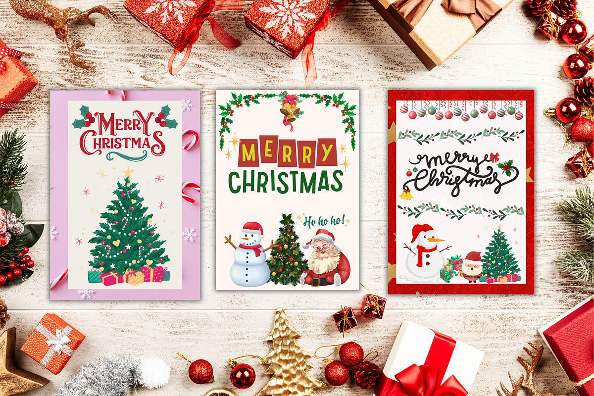 Merry Wishes Christmas Cards Canva, a Card Template by WynterLife Studio (Photo 2 of 4)