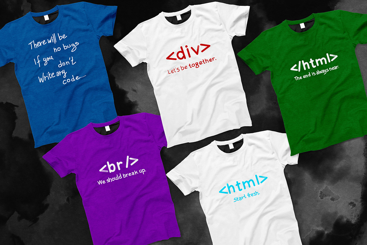 30 Coding and Tech T-shirt Designs, an Illustration by Character