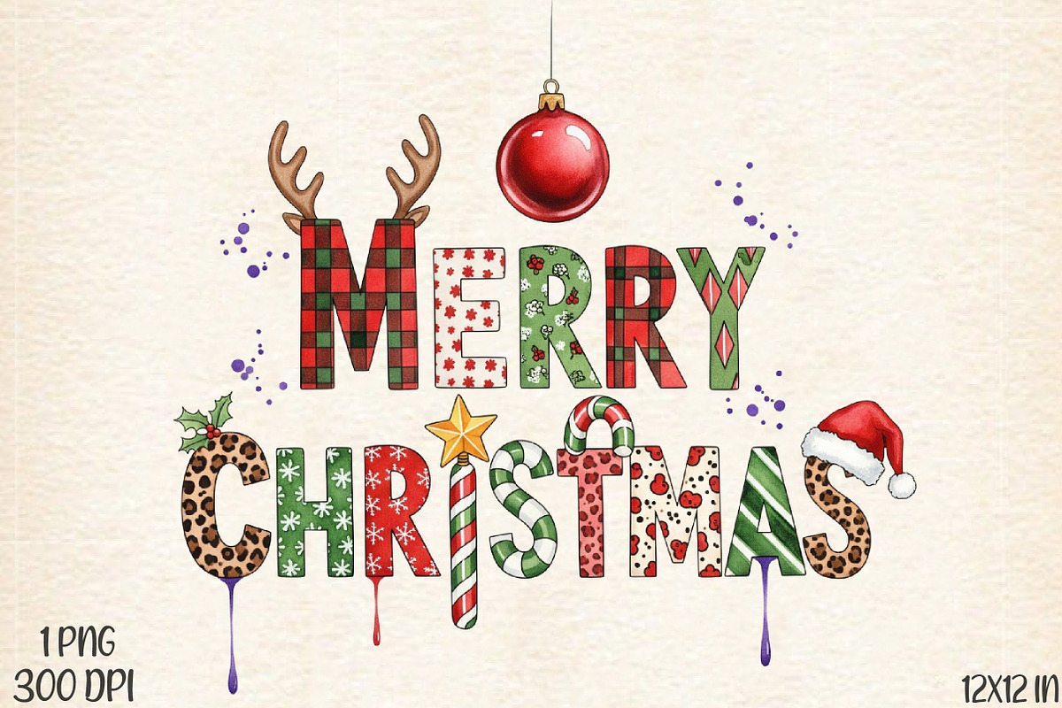 Merry Christmas png, an Illustration by Designworld (Photo 1 of 5)