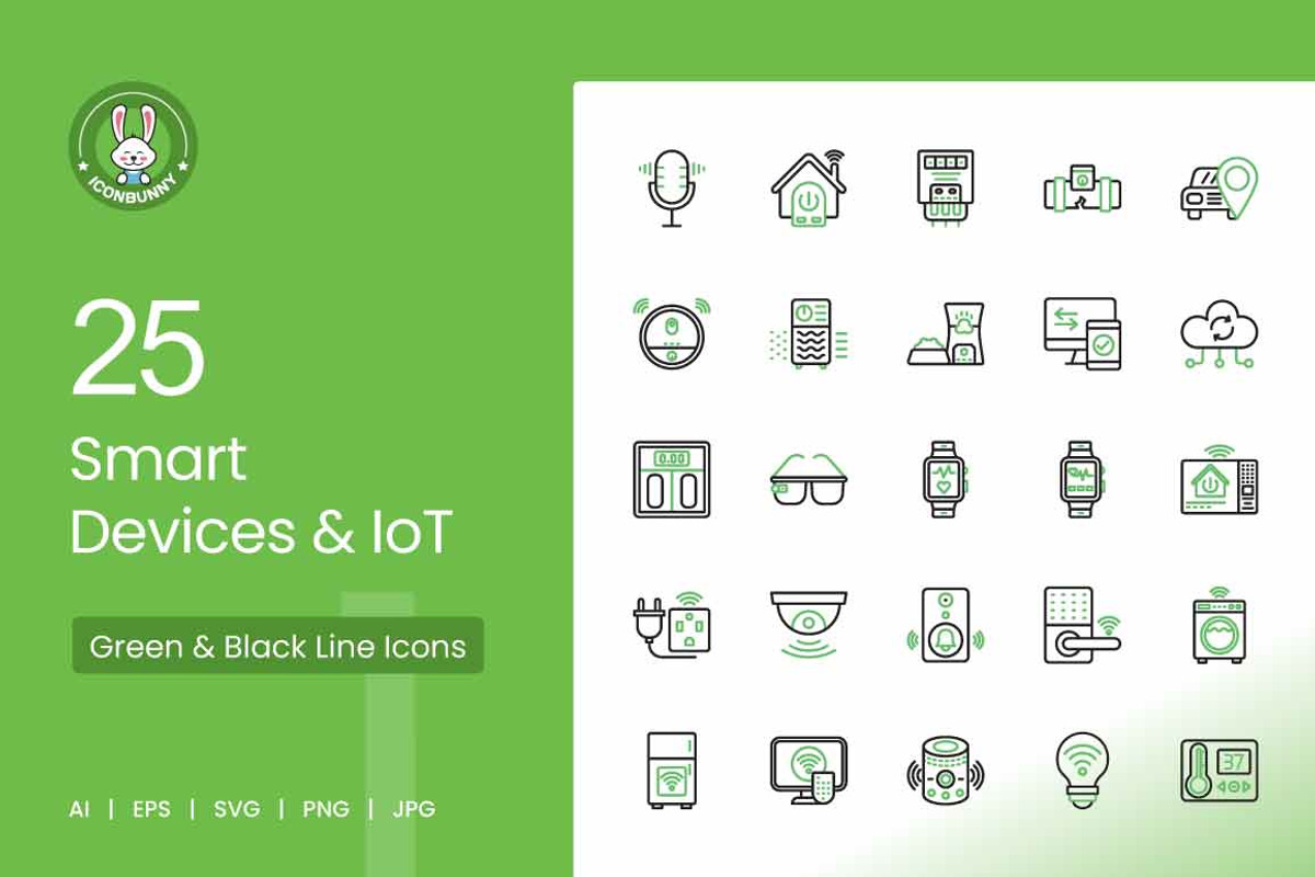 Smart Devices & IoT Icons, an Icon by IconBunny (Photo 1 of 2)